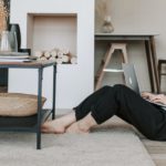 girl sitting in a student accommodation