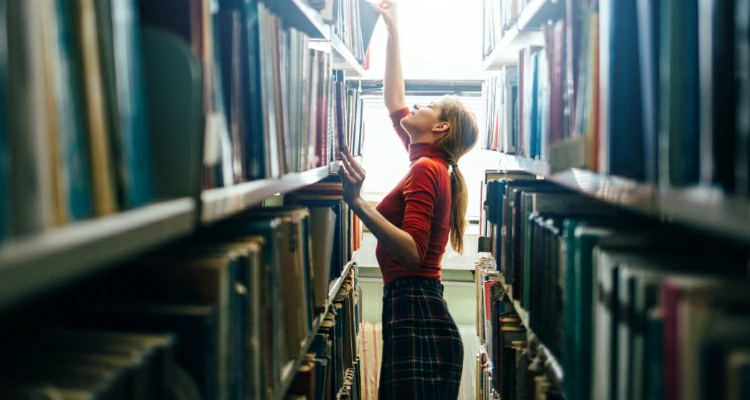 students in Library