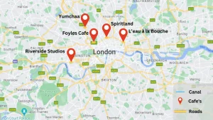 London Cafes Map