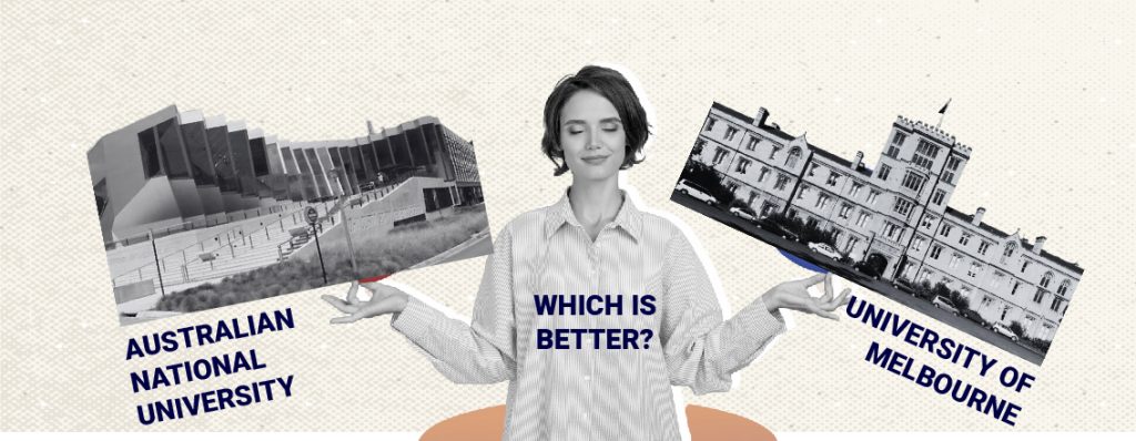 university of melbourne VS australian national university