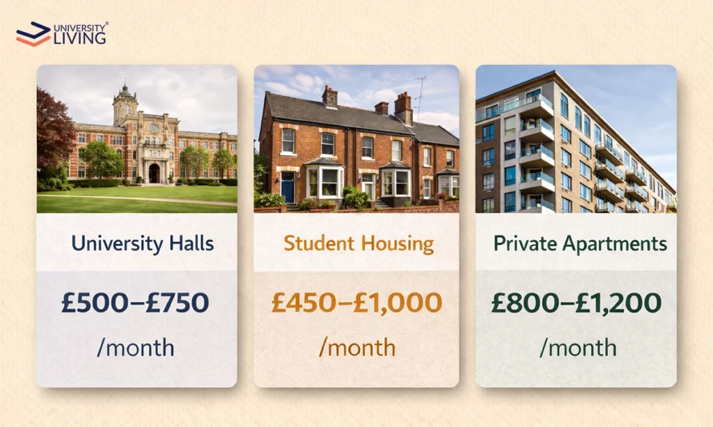 cost comparison of student accommodation